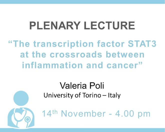 Plenary Lecture: “The transcription factor STAT3 at the crossroads between inflammation and cancer”