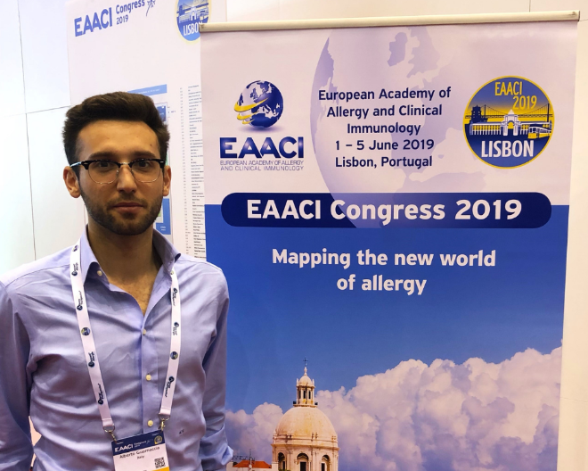 Alberto Guarnaccia is the only Italian invited student at the EAACI Annual Congress 