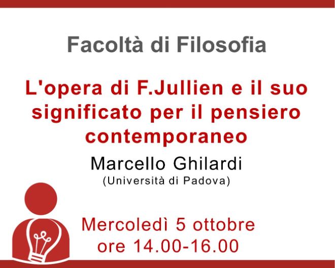 L’opera di F.Jullien e il suo significato per il pensiero contemporaneo