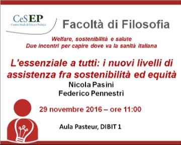 Welfare, sostenibilità e salute. Due incontri per capire dove va la sanità italiana – Primo incontro: 29 novembre