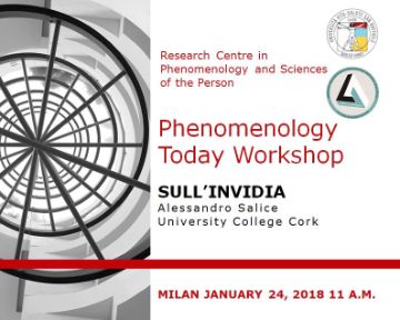 Phenomenology Today Workshop: Sull’Invidia