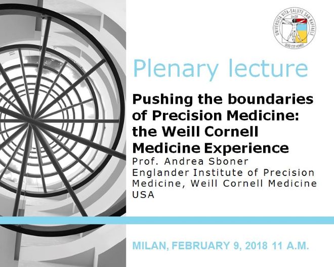 Plenary Lecture: “Pushing the boundaries of Precision Medicine: the Weill Cornell Medicine Experience”