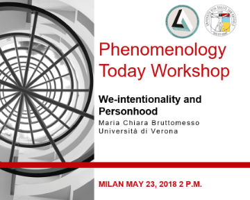 Workshop Phenomenology Today – We-intentionality and Personhood