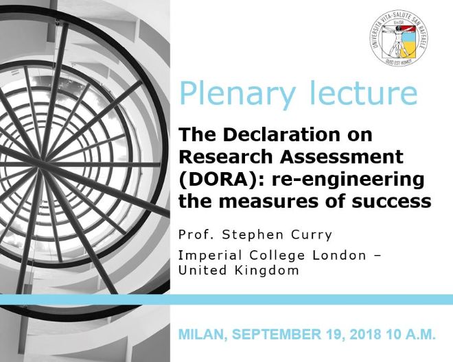 Plenary Lecture: “The Declaration on Research Assessment (DORA): re-engineering the measures of success”
