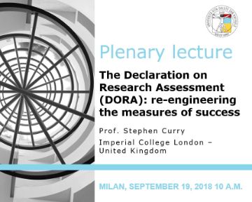 Plenary Lecture: “The Declaration on Research Assessment (DORA): re-engineering the measures of success”
