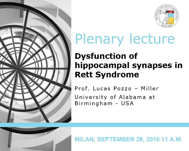 Plenary Lecture: “Dysfunction of hippocampal synapses in Rett Syndrome”