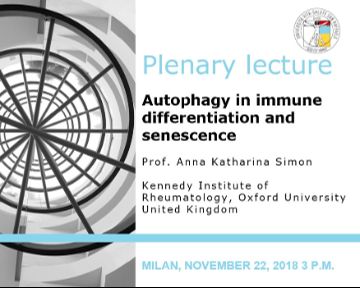 Plenary Lecture: “Autophagy in immune differentiation and senescence”