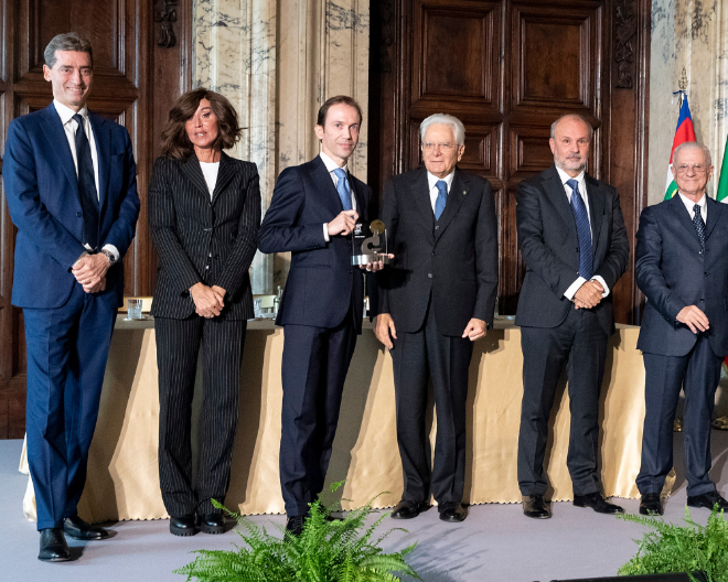 Prof. Necchi receives the “Beppe Della Porta” Award by the President of the Republic