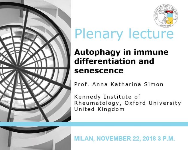 Plenary Lecture: “Autophagy in immune differentiation and senescence”