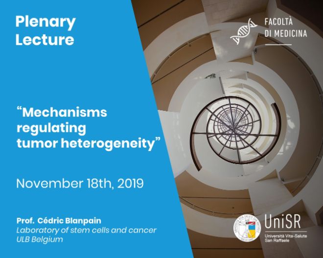 Plenary Lecture: “Mechanisms regulating tumor heterogeneity” 